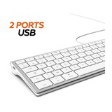 thumbnail of Mobility Lab Ml304304 – Clavier Design Touch Filaire Avec 2 Usb Pour Mac – Azerty – Blanc Et Argenté