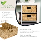 thumbnail of HMF Aufbewahrungskorb passend für KALLAX halbes Fach, Korb geflochten aus Wasserhyazinthe mit Griffen, 2er Set, 30 x 34 x 15 cm, Natur