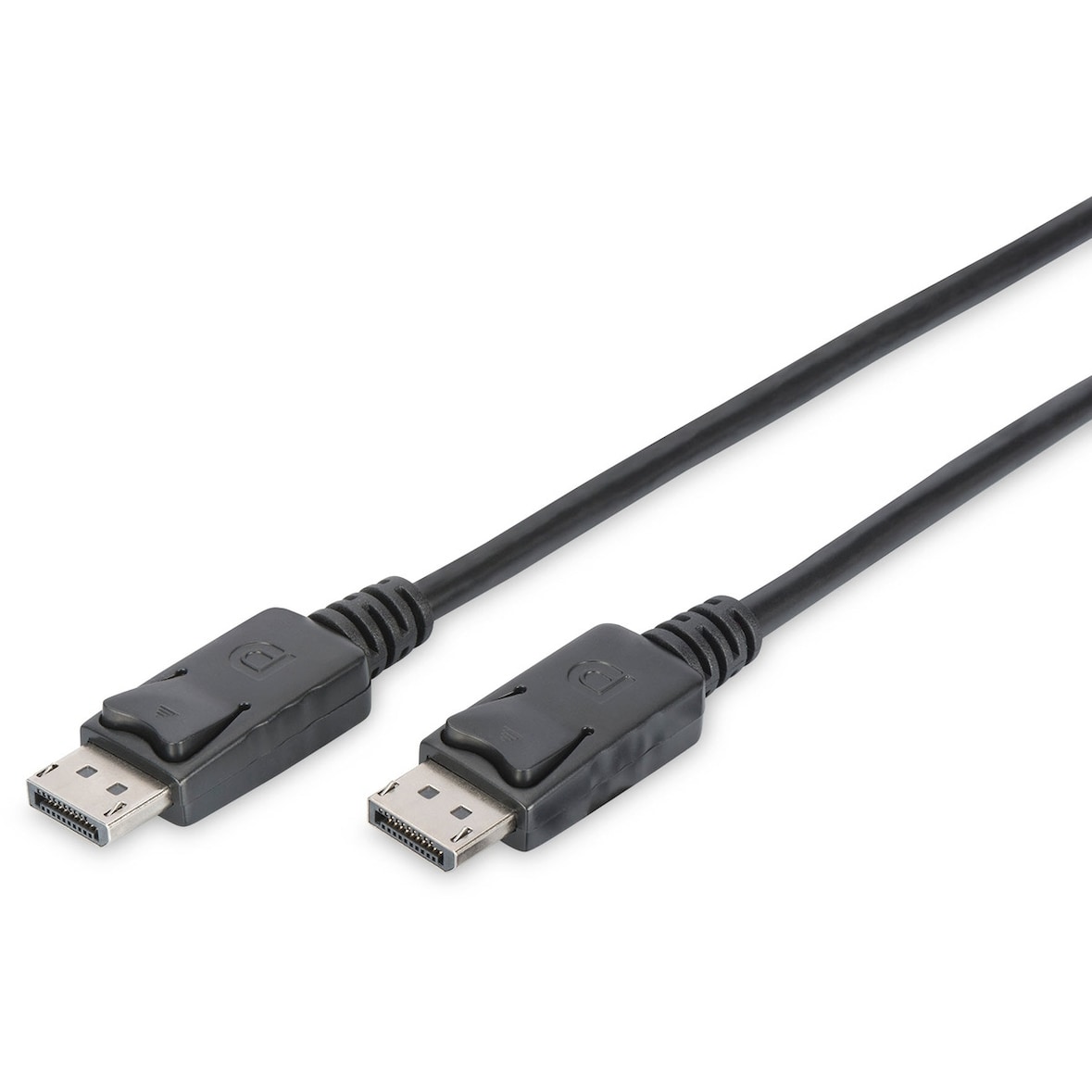 ASSMANN DisplayPort Kabel  3.0m Verriegelung  Ultra HD 4K sw.