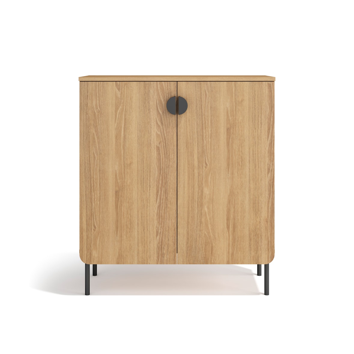 HERDASA, Mueble multifunción TOKYO, melamina, 3 baldas, 90x80x35cm, roble dorado