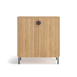 thumbnail of HERDASA, Mueble multifunción TOKYO, melamina, 3 baldas, 90x80x35cm, roble dorado