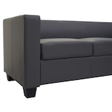 thumbnail of Divano sofa 3 posti lounge moderno elegante serie Lille M65 75x191x70cm ecopelle grigio scuro