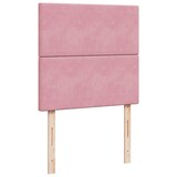 thumbnail of vidaXL Boxspringbett mit Matratze Rosa 90x200 cm Samt