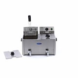 thumbnail of Gastro Fritteuse - 2 x 8 l - 2 Körbe - mit Ablasshahn