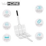 thumbnail of WellHome - Griglia BBQ Rivestimento Antiaderente in Ferro Nero 68x32,5cm