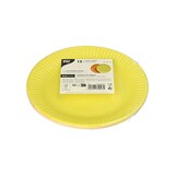thumbnail of 12 Teller, Pappe rund Ø 18 cm farbig sortiert - gelb/orange