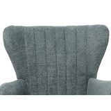 thumbnail of Loungestoel HWC-K37, cocktail/oor fauteuil Gestoffeerde stoel retro vintage stof chenille (500g/m²) Oeko-Tex ~ blauw-groen