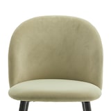 thumbnail of METRO PROFESSIONAL Lika gestoffeerde restaurantstoel, set van 2, staal/polyester, lichtgroen/zwart