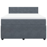 thumbnail of vidaXL Boxspringbett mit Matratze Dunkelgrau 140x200 cm Samt