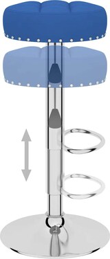 thumbnail of Barhocker KENTR höhenverstellbar 2er Set Blau Stoff | Barstühle drehbar Küchenhocker Thekenhocker für Küche Hausbar