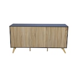 thumbnail of Mobile credenza da interno salotto moderno in legno nobilitato bilaminato con ante push and pull Linea Elegance -  Bianco e legno naturale
