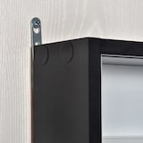 thumbnail of Vitrina Pared de Madera con Estantes Ajustables y 2 Puertas Correderas de Vidrio para Colecciones Perfumes Figuras de Decoración 80x9,5x60 cm Negro