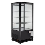 thumbnail of GastroHero Kühlvitrine ECO – 78 Liter, schwarz, mit LED-Beleuchtung und 3 höhenverstellbaren Rosten, energiesparend, ideal für Gastronomie & Verkauf