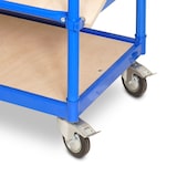 thumbnail of Schrägboden-Regalwagen mit 5 Ebenen, BxTxH 1050x500x1880 mm, 4 Lenkrollen, 2 Rollen mit Feststellbremse mit 10 Euroboxen BxTxH 600x400x220 mm