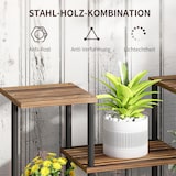 thumbnail of Pflanzenständer Blumenregal 80x24x62 cm mit 4 Etagen, platzsparende Blumentreppe für Innen und Außen, Stahlrahmen, Holzböden, Anthrazit