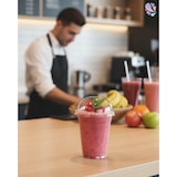 thumbnail of SET: Smoothie Cups 225ml + Deckel mit Loch - 800 Stück, transparentes recyceltes PET