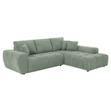 thumbnail of Hoekbank met rechte 3-zits chaise longue van stof, groen
