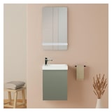thumbnail of Meuble lave-mains LISA vert + miroir rectangulaire