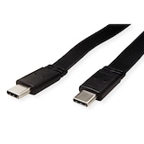 thumbnail of VALUE USB4 Gen 3 Kabel, C-C, ST/ST, 8K UHD-2, 40Gbit/s, Emark, 100W, extra-flach, schwarz, 0,5 m