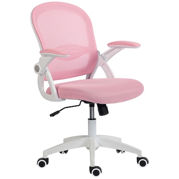 Vinsetto Sedia da Ufficio Ergonomica con Schienale a Rete Rosa