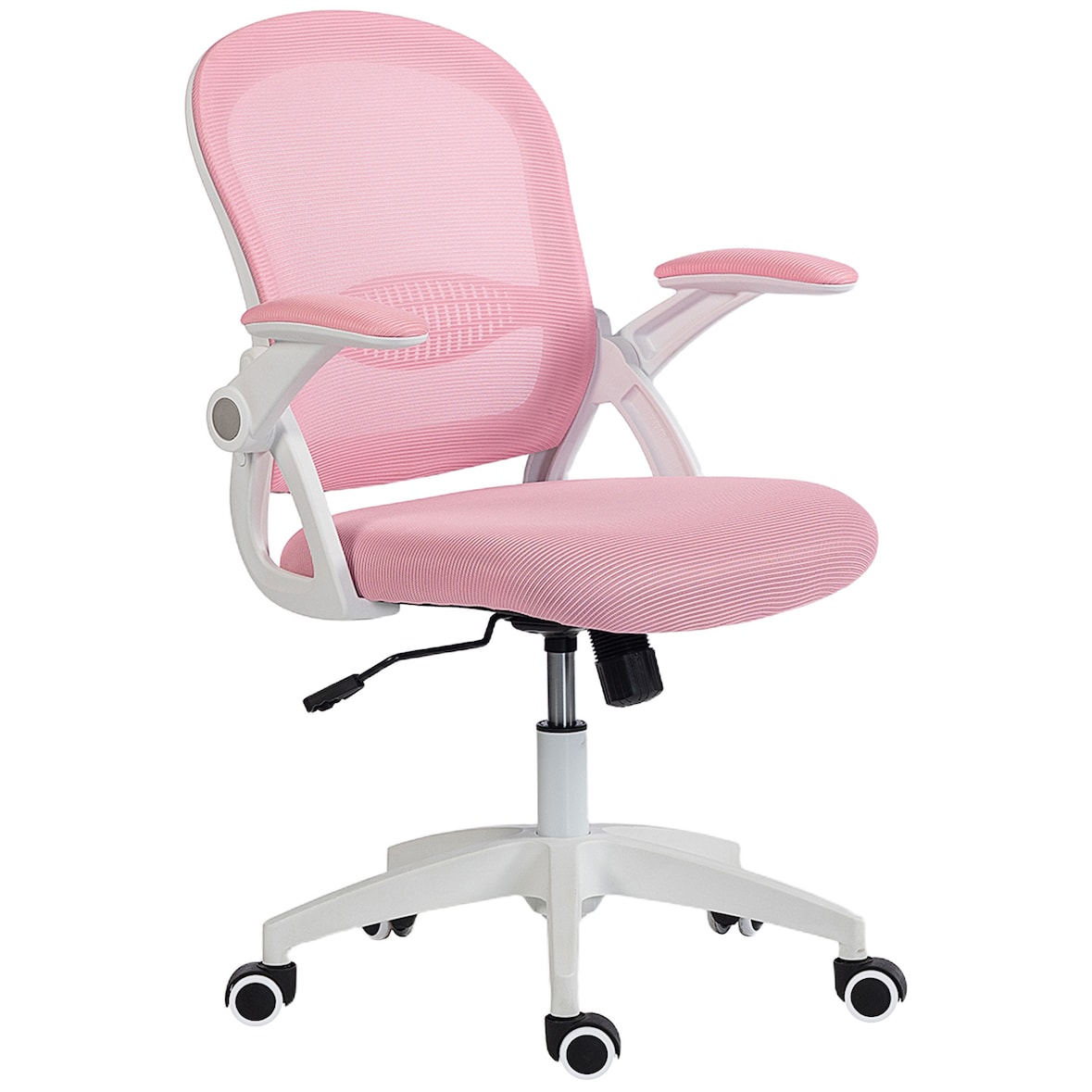 Vinsetto Sedia da Ufficio Ergonomica con Schienale a Rete Rosa