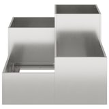 thumbnail of vidaXL Gartenblumentopf Silber 80 x 80 x 60 cm Edelstahl