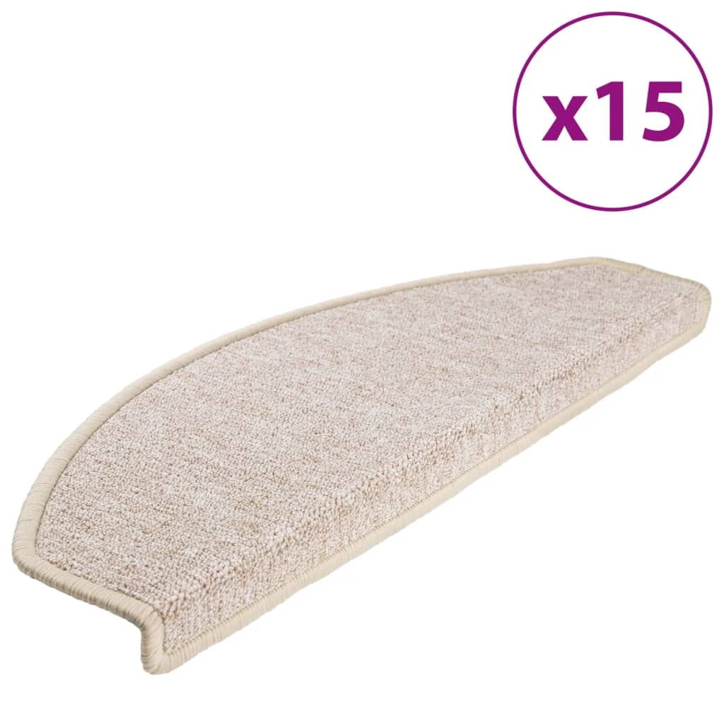 vidaXL 15 st Trapmatten 65x24x4 cm taupe