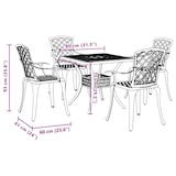 thumbnail of vidaXL 5-tlg. Garten-Essgruppe Schwarz Aluminiumguss