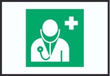 thumbnail of Arzt Symbol A0 Rückseite selbstklebend Schild