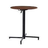 thumbnail of METRO PROFESSIONAL Bistrotisch 3in1 klappbar Aveiro, Stahl, Holz-Effekt-Druck, Ø 60 cm, höhenverstellbar (42/74/110 cm), dunkelbraun/schwarz