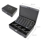 thumbnail of HMF 10015-02 Geldkassette mit Münzzählbrett, 30 x 24 x 9 cm, Schwarz