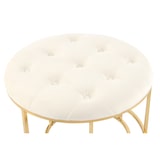 thumbnail of Hocker Dorothee 800 2er-Set Elfenbein / Gold