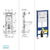 thumbnail of Alpenberger Wand WC mit Bidet Funktion Spülrandlos | WC Komplettset mit Geberit Spülkasten, Betätigungsplatte und Bausatz | Vorwandelement WC Set Bad