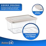thumbnail of Aufbewahrungsbox mit Deckel 5er Set 1,5 L Kunststoffbox Stapelbox Regalbox Lagerbox Transparent