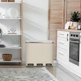 thumbnail of Recogedor de residuos / sistema de separación de residuos Clean 9 - 54L (3x18L) acero beige hjh OFFICE