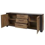 thumbnail of Matelpro - Buffet/bahut industriel 230 cm chêne foncé Samira - Moderne & Design -Chêne foncé -  -Types de portes: Battantes