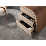 thumbnail of Angel Cerdá Bureau en noyer et bois recouvert de simili-cuir crème 3268C 215 x 80 x 75