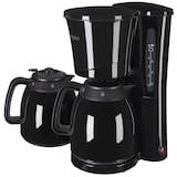 thumbnail of Exquisit Filterkaffemaschine KA 6502 sw | 2 Thermoskannen | 1x4 Filtergröße | 870 Watt | Abschaltautomatik |10 Tassen | Schwarz