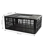 thumbnail of GILAC Cage à poules 2 portes coulissantes 800 x 600 - 120 L - Noir G180802