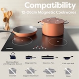 thumbnail of CIARRA inductiekookplaat 60cm kookplaat 4-zone inbouw met timer VM4BIH-F
