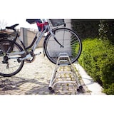 thumbnail of Andrys - Rastrelliera Porta Biciclette a Terra, Posteggio Alto e Basso, con Tappi, in Acciaio Zincato Freddo, Argento, 140 x 42 x 40 cm, 5 Posti