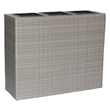 thumbnail of METRO PROFESSIONAL Blumentopf/Raumtrenner mit 3 Pflanzeinsätze Barbados, Polyrattan, steingrau