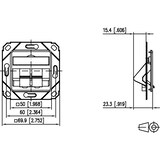 thumbnail of METZ CONNECT Keystone inbouwdoos 2-poorts leeg wit