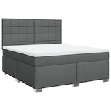 thumbnail of vidaXL Boxspringbett mit Matratze Dunkelgrau 180x200 cm Stoff