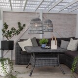 thumbnail of Lampenschirm BELL Rattanstil outdoor mit E27 Fassung H: 50cm grau für Außen
