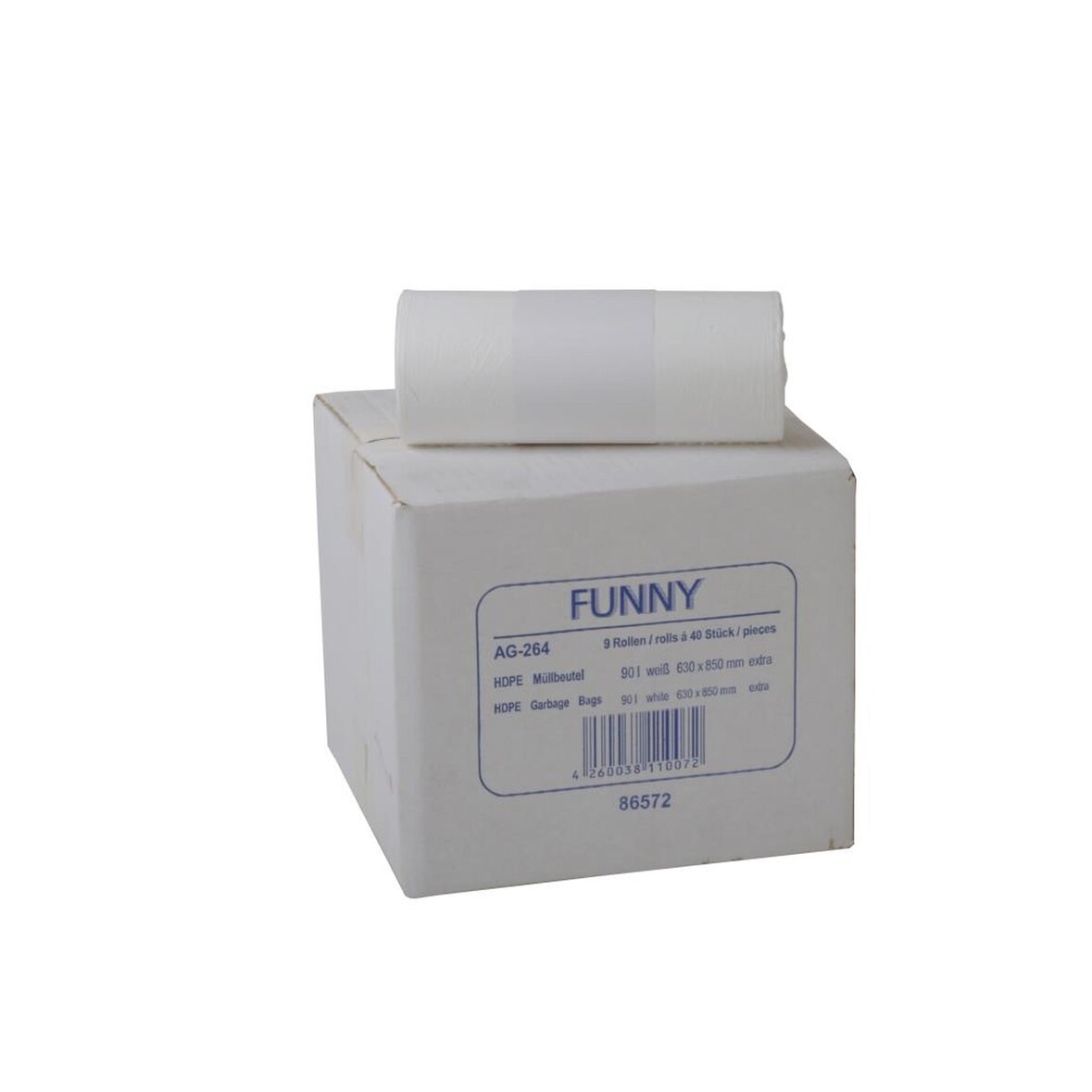 Müllbeutel Funny - 1440 Abfallbeutel – extra - transparent - ca. 90 L
