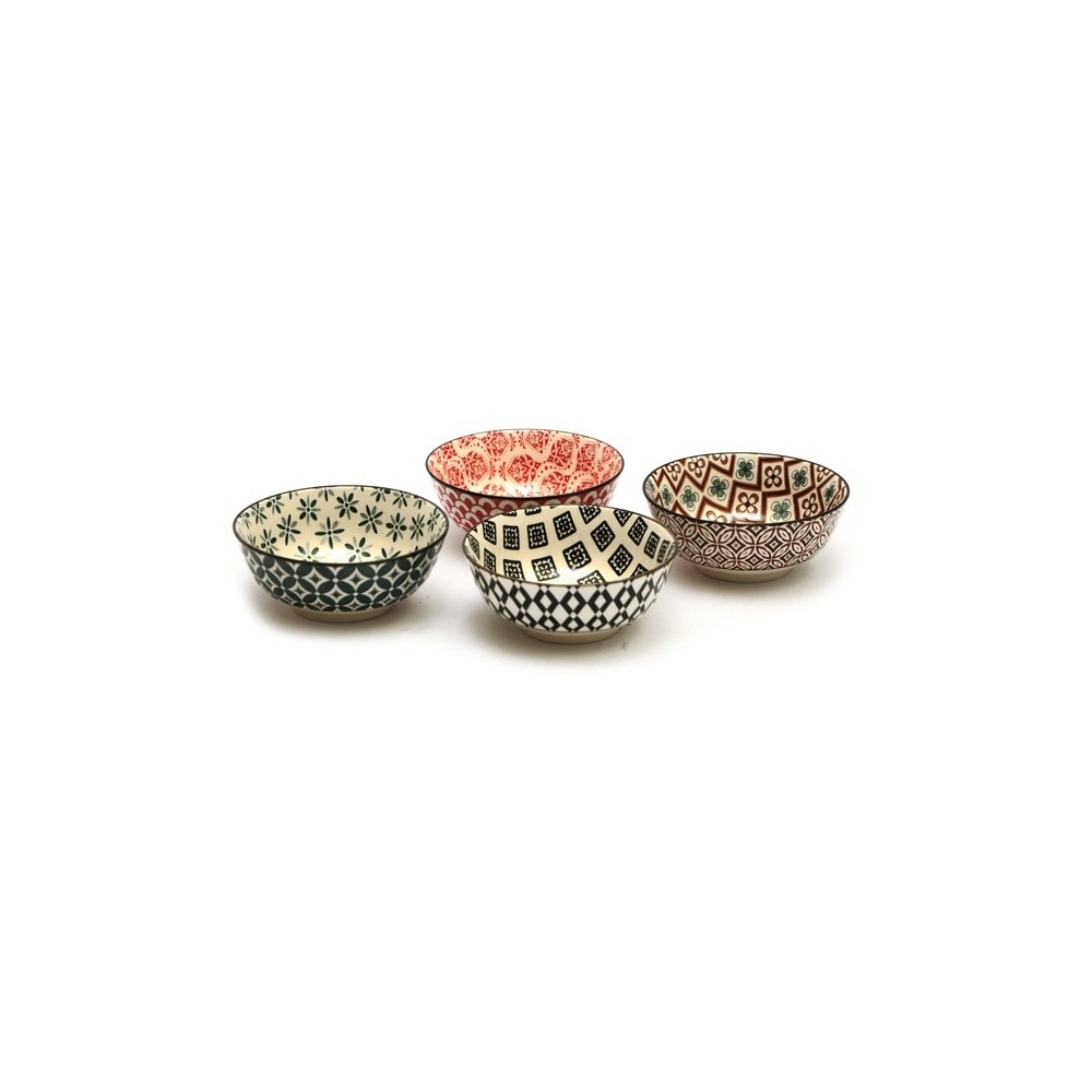 Mosaik Coppetta Ø Cm 12,7 Stoneware Decori Assortiti Lioness Confezione Da 8