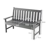 thumbnail of COSTWAY Tuinbank, weerbestendig, geschikt voor alle weersomstandigheden, gemaakt van HDPE, parkbank voor 2-3 personen, maximaal draagvermogen 320 kg
