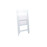 thumbnail of Chaise de mariage pliable avec galette en similicuir intégrée Blanc (Lot de 4) - Feros