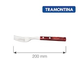 thumbnail of Tramontina STEAK-/PIZZA Gabel, 6 Stück, Edelstahl, Holzgriff FSC, spülmaschinenfest